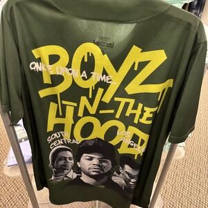 BOYZ N THE‎ HOOD - Men's Short Sleeve Green Jersey Los Angeles Graphic Size MED